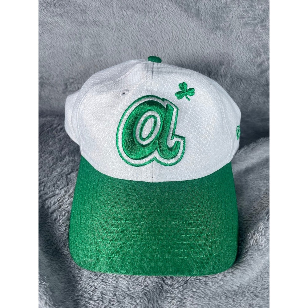 New Era 9TWENTY Atlanta Braves Hat White Green St Patricks Day Strapback Cap